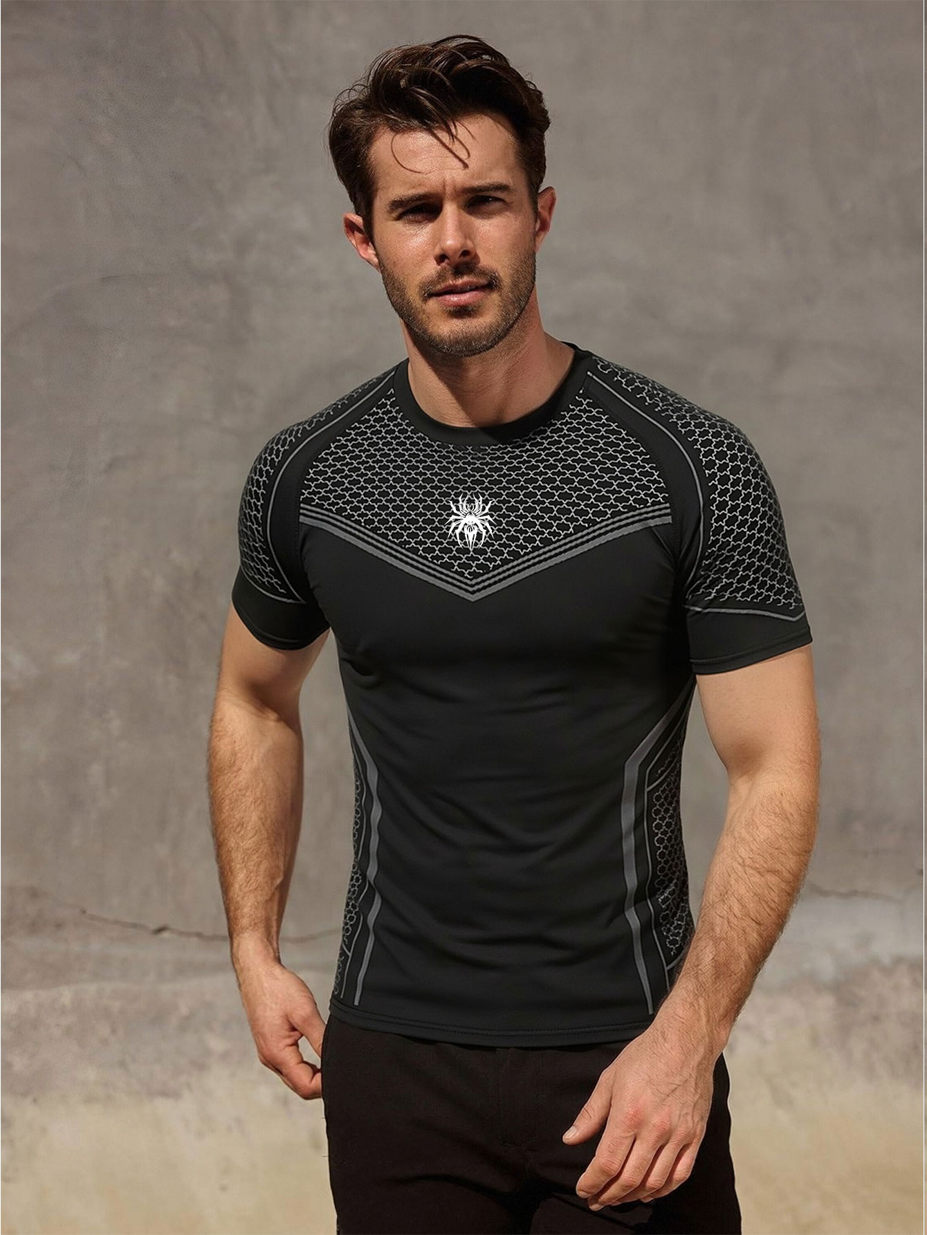 Gym Hub Printed Men's Compress - Outdoor Sport.Hub review and price