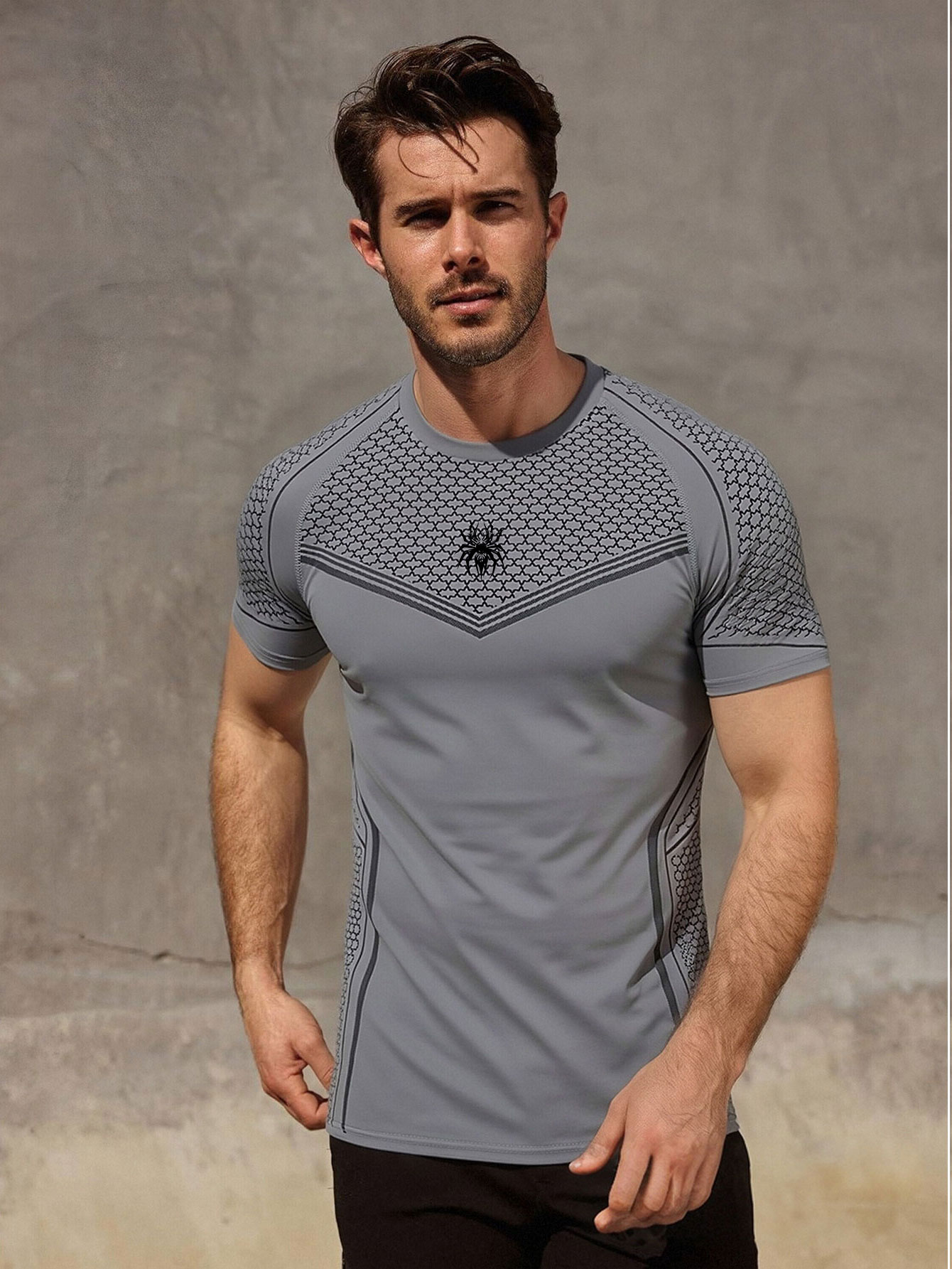 Gym Hub Printed Men's Compress - Outdoor Sport.Hub review and price